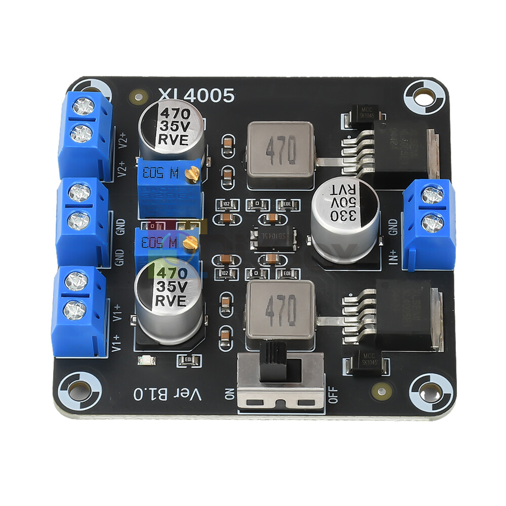 DC-DC 5-32V to 0.8-30V Adjustable Step-Down Power Module Xl4005E1 Dual Switch 5A