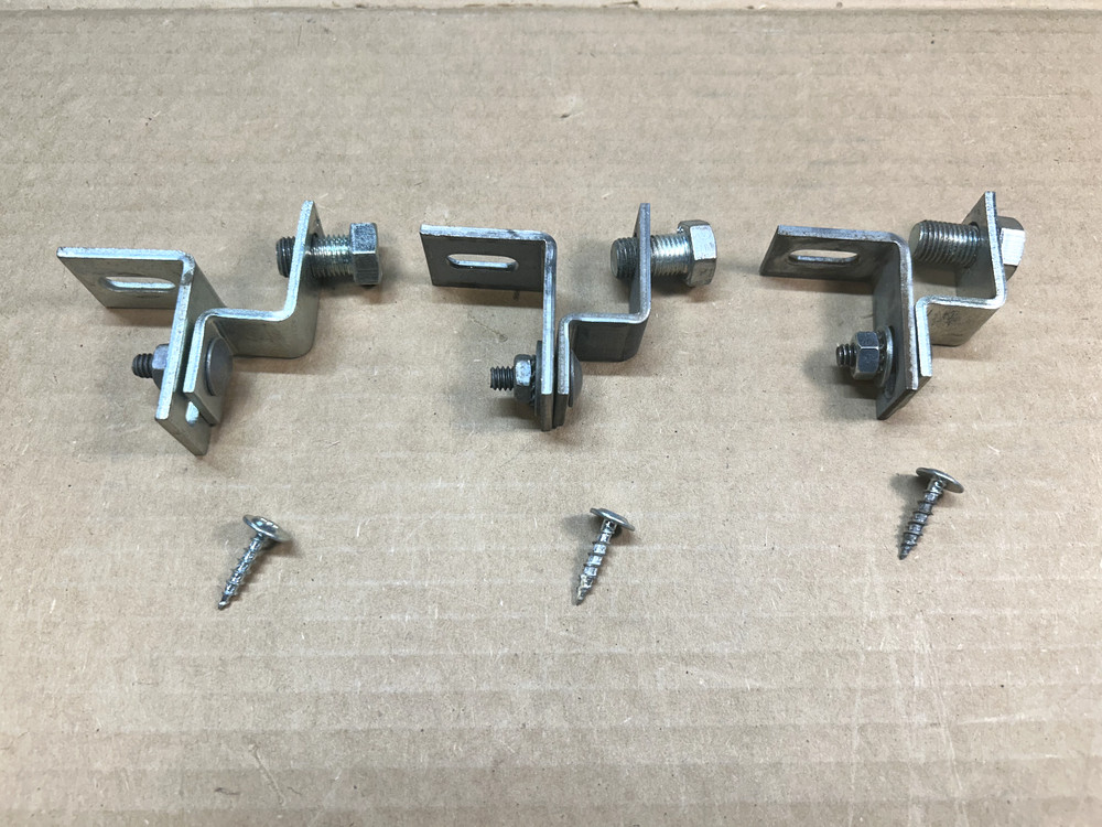 Delta brackets for adding a wood extension wing, (set of three)