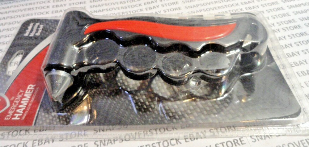 AUTO EMERGENCY ESCAPE GLASS BREAK HAMMER, SEAT BELT CUTTER & LED FLASHING LIGHT