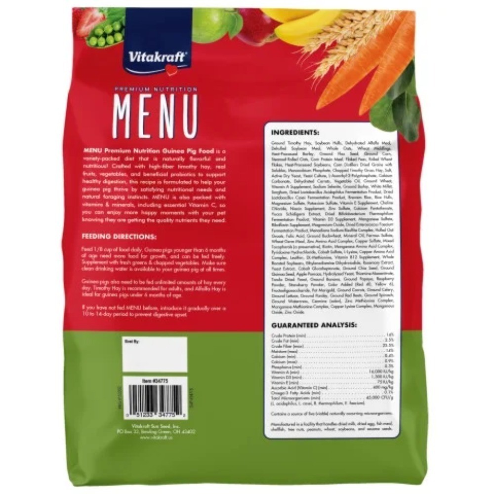 Menu Premium Guinea Pig Food 4Lb