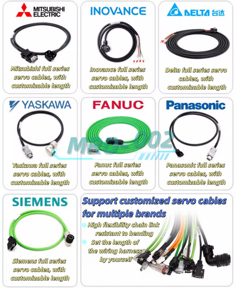 1pc 5m power cable and encoder cable for A5 50W-750W AC servo Fast Free delivery