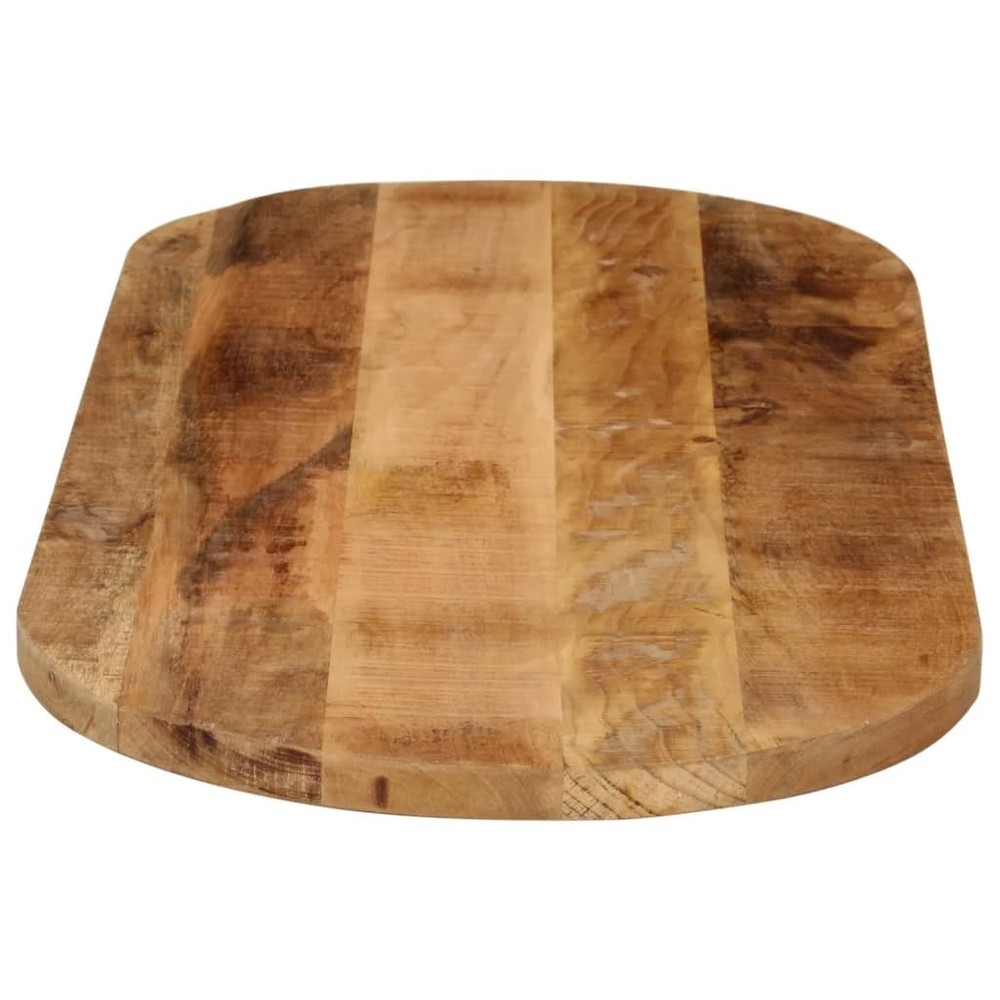 Table Top Natural Solid rough mango wood Medium Table Top Oval