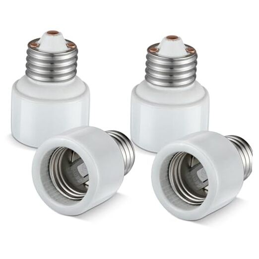 Light Socket Extender,Porcelain Socket Porcelain E26 Socket Extender / 4-Pack