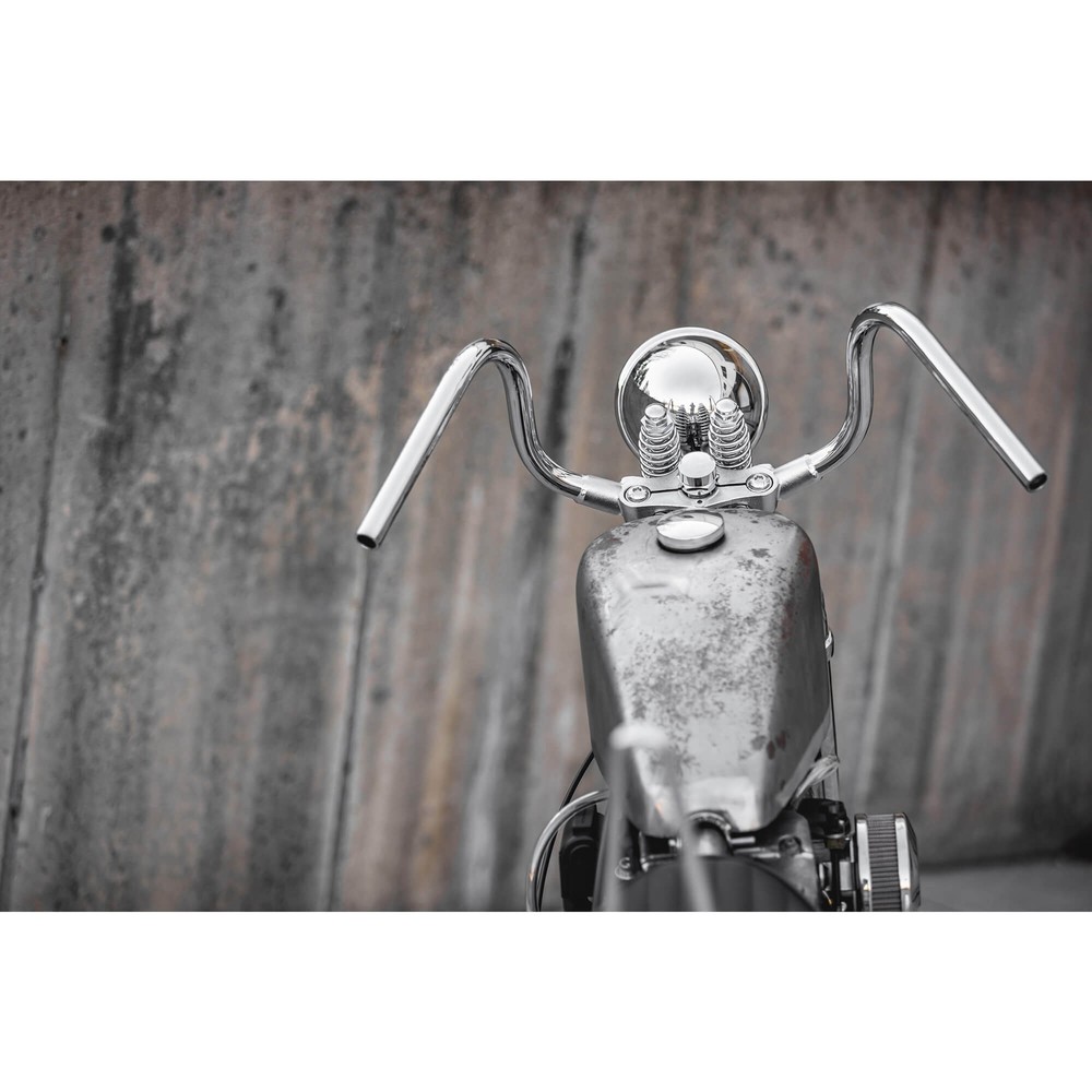 Lowbrow Customs Springer Buckhorn Handlebars - 1 inch - Chrome