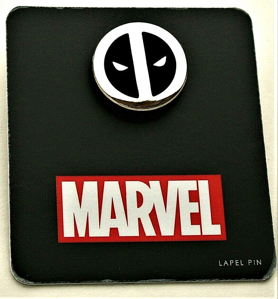 Marvel Comics Deadpool Logo Polished Face Metal Lapel Pin New NOS
