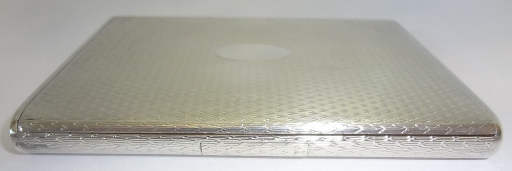 c.1900 Vienna Austria 900 Silver Engine Turned Pattern Cigarette Case