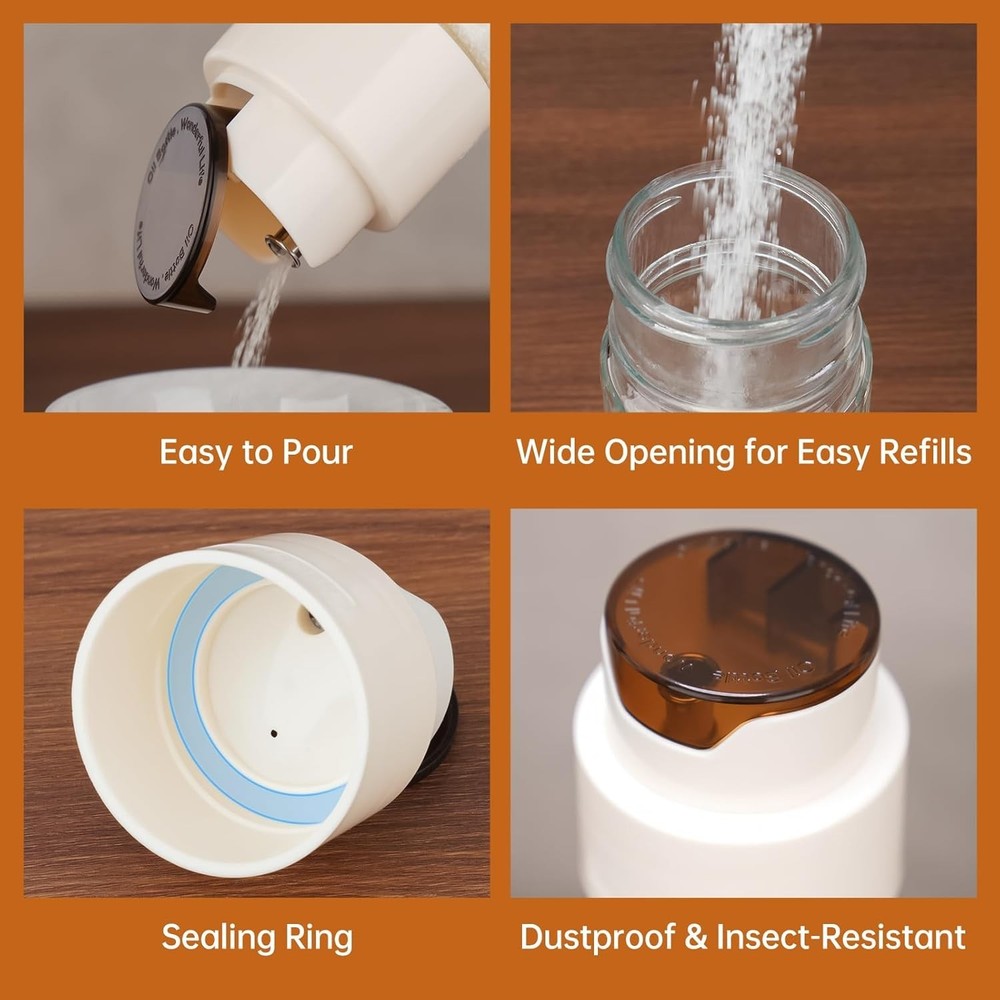16.9 OZ Sugar Dispenser with Automatic Pouring Switch for Home, Kitchen, Coff...