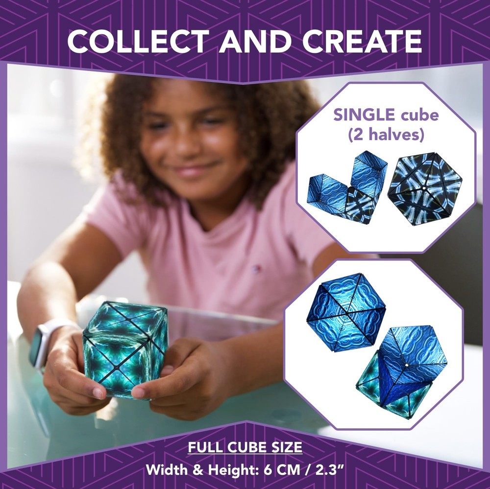 Magnetic Transforming Cube - Shape Shifting Double Creativity Puzzle w/ 96 Ra...