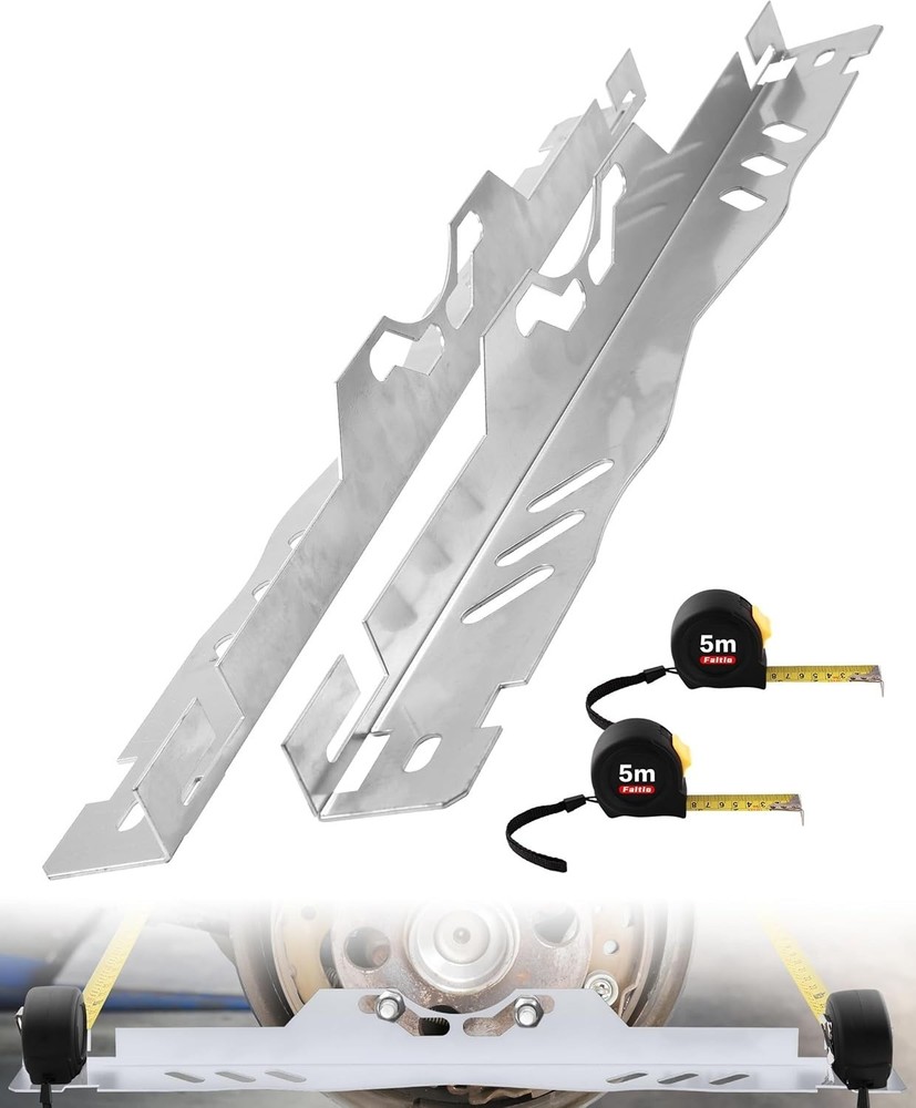 Wheel Alignment Tool Kit 2Pcs, Toe Alignment Tool Plates With Two 5m Heavy Duty