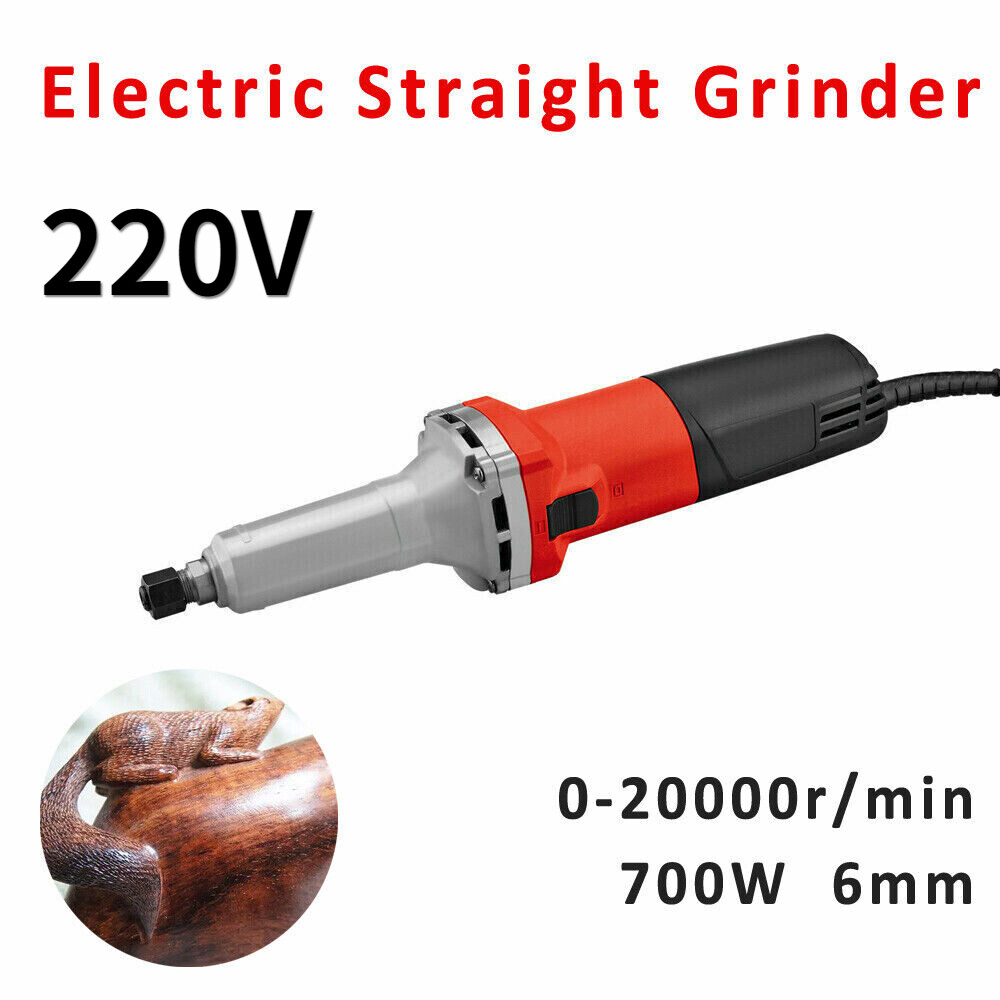 220V 6mm Electric Straight Die Grinder Handheld Variable Speed Grinding Machine