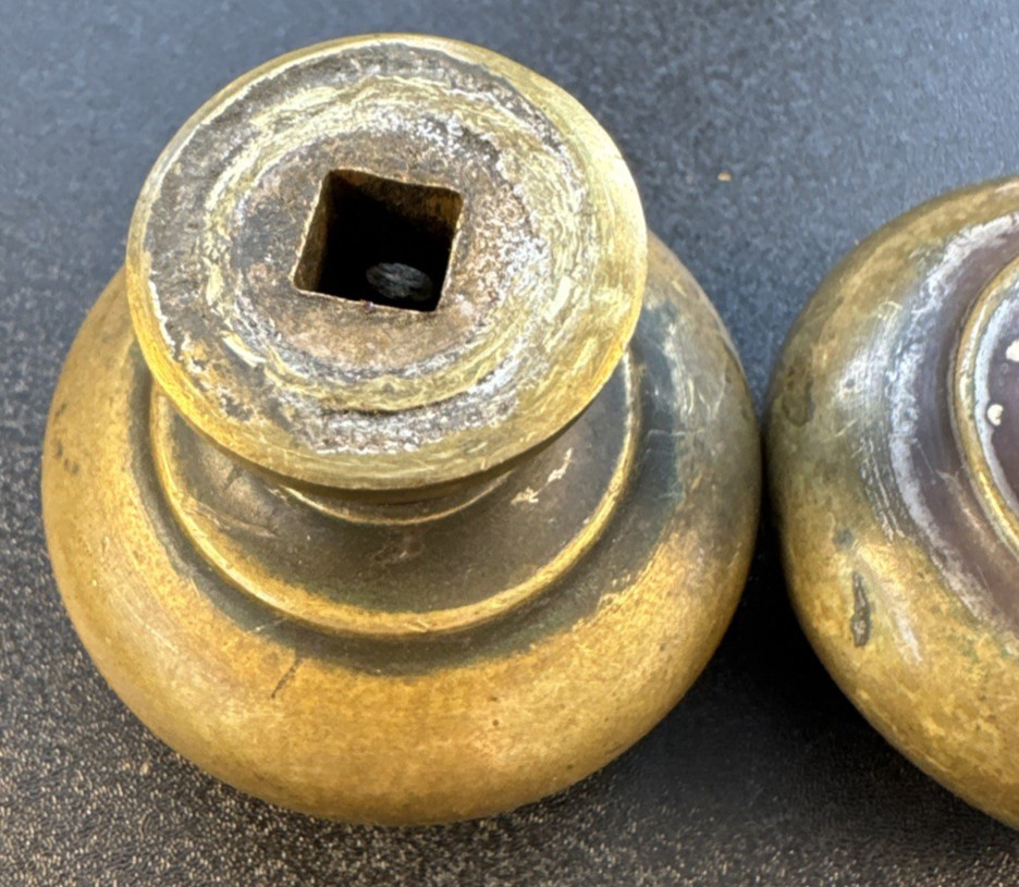 Pair Antique Passage Door Knobs 2-1/4”