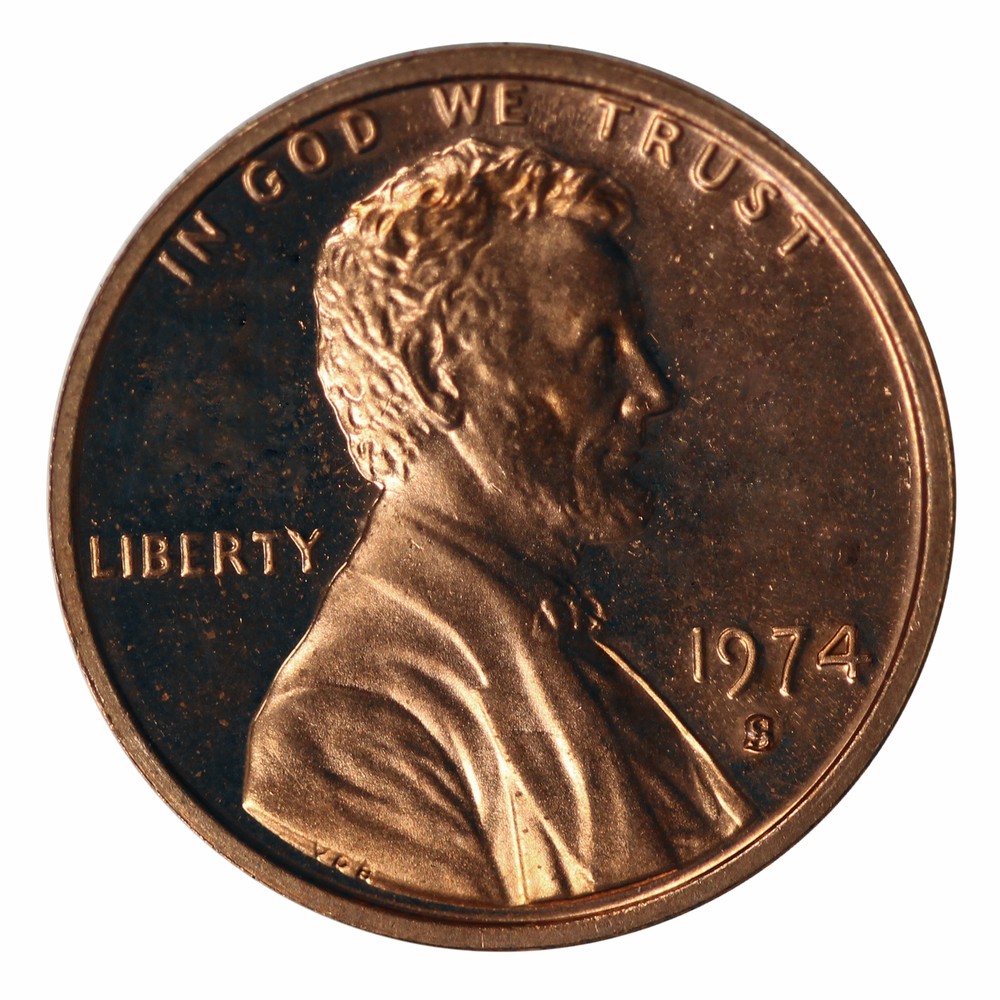 1974 -S Lincoln Memorial Cent Gem Proof Single Coin