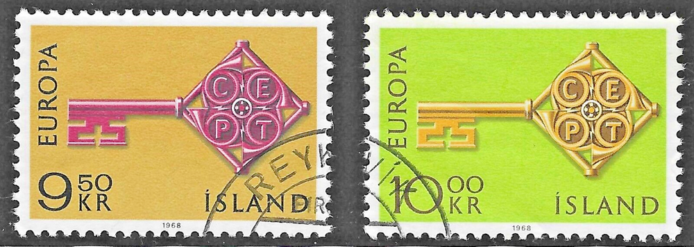 Iceland (1968) - Scott # 395 - 396, Used