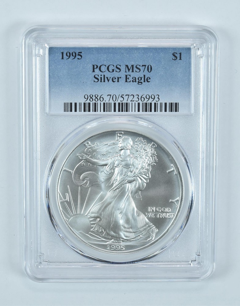 1995 American Silver Eagle MS70 PCGS Blue Label