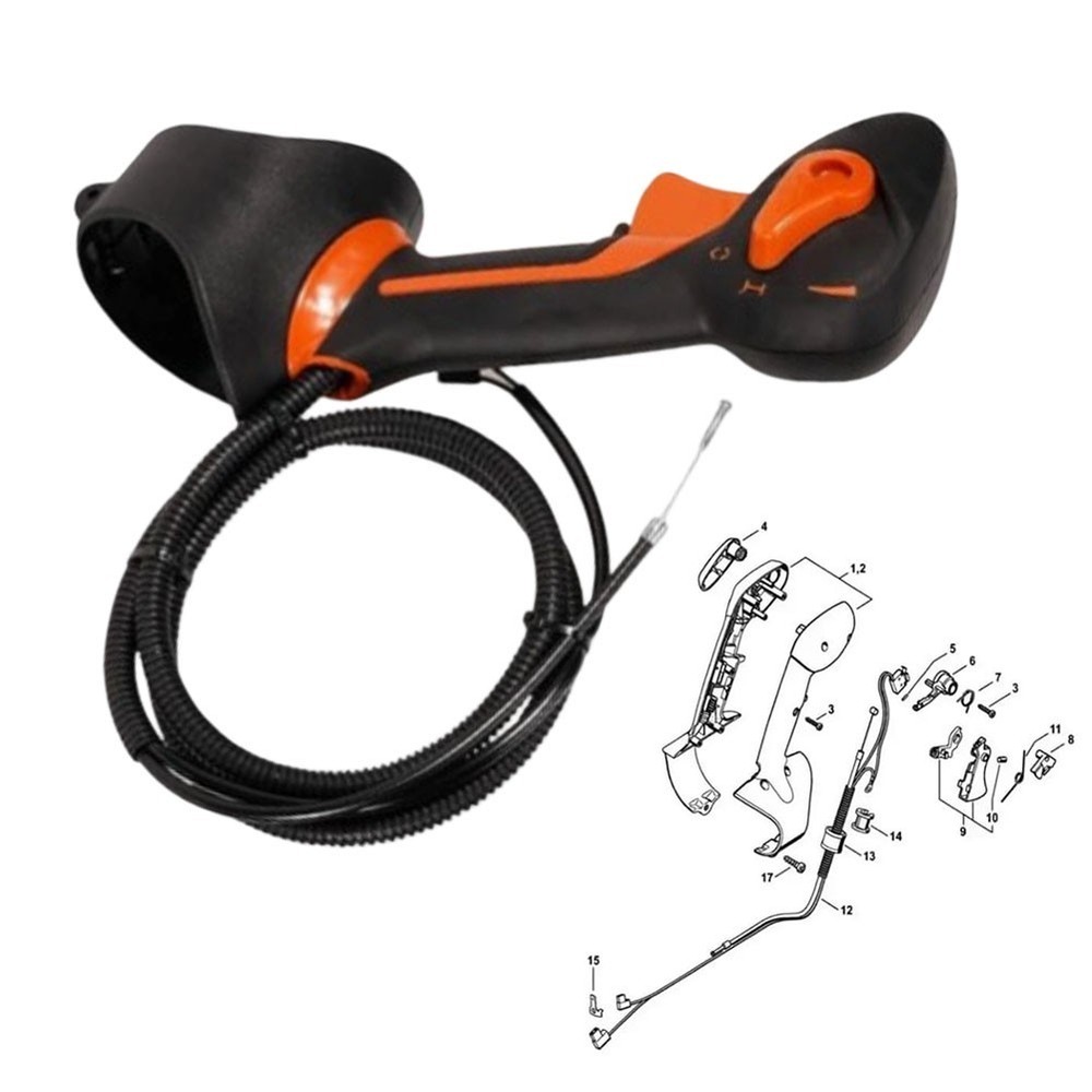 BR500 BR550 BR600 BR700 Throttle Control Handle with Cable Easy Install