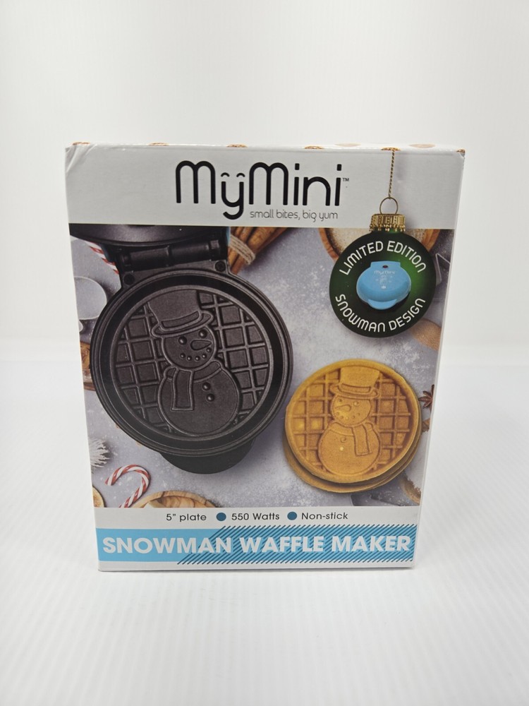 "My Mini" Waffle Maker Snowman Small Waffle 5" Plate
