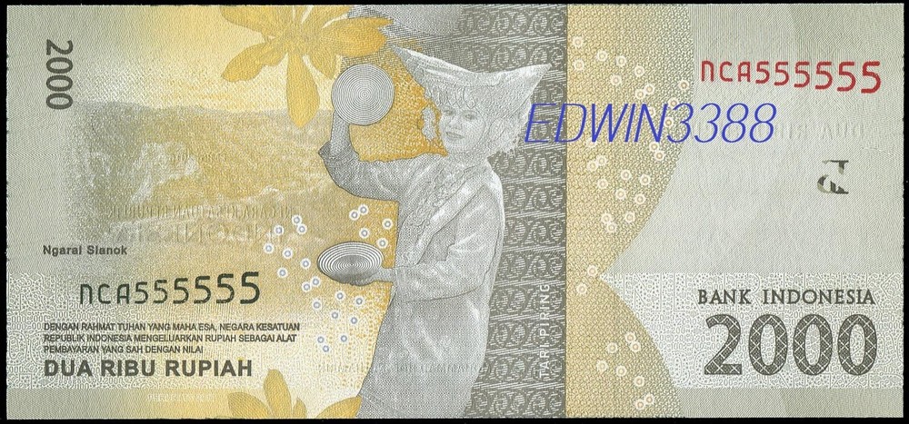 Indonesia 2000 Rupiah 2016, Solid 5 (UNC)