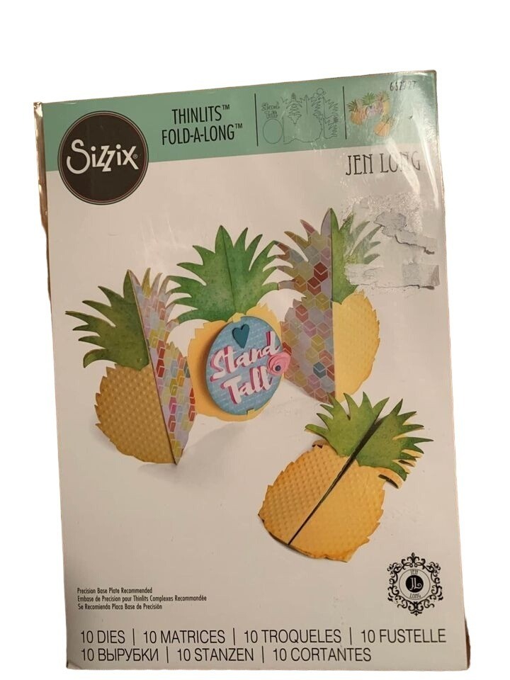 Sizzix Thinlits Stand Tall Pineapple Scrapbooking Die New 662727 Tropic Fun