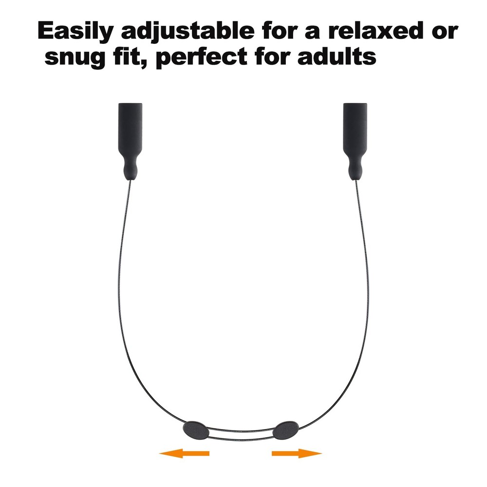 Sunglasses Strap for Meta RayBan Glasses, Thick TemplesNo Tail Adjustable Gla...