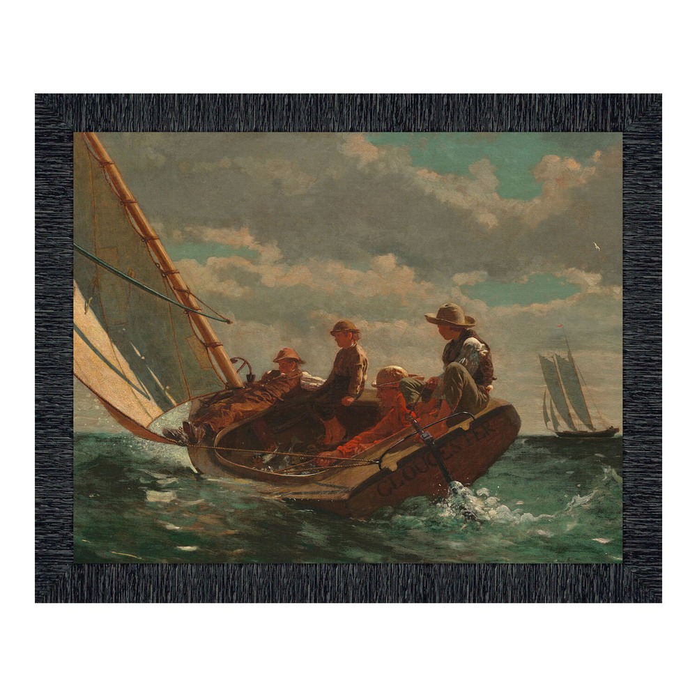 Breezing Up - A Fair Wind Framed Wall Art by Winslow Homer