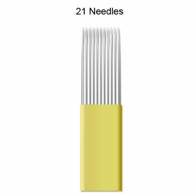 Microblading Blade Tattoo Needles DOUBLE ROW Microblading Needle For Eyebrow Lip