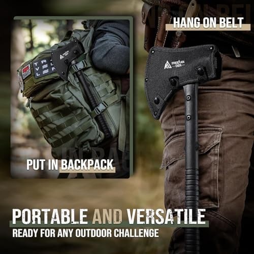 Multi-Functional Camping Axe with Sheath, Sharp Tactical Hatchet & Bottle Opener