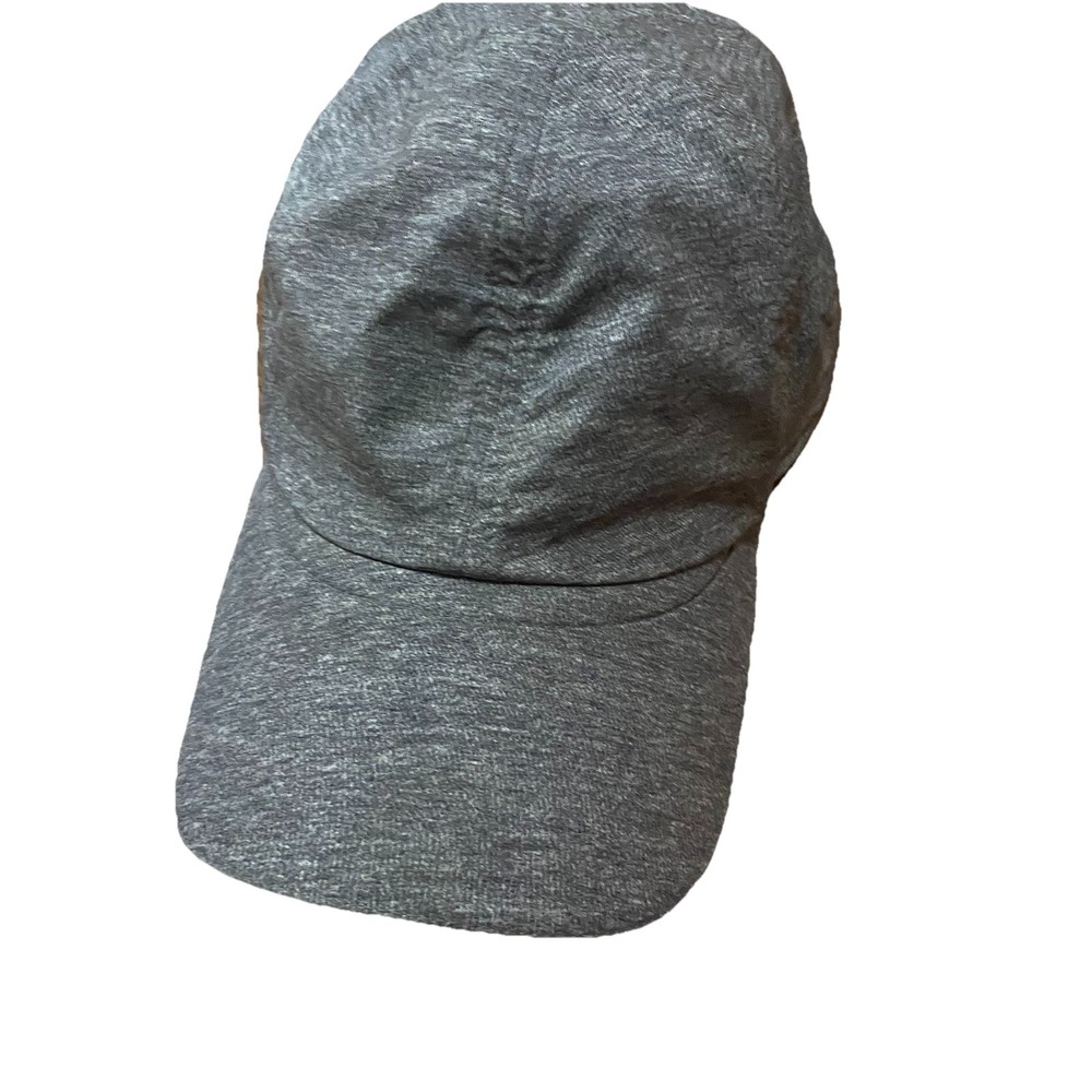 Lululemon Running Hat Cap Adjustable Ponytail Strapback Gray Outdoor