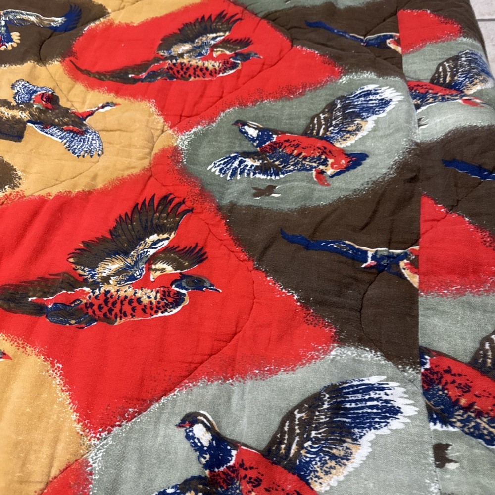 Vintage Emar Sleeping Bag With Ducks & Pheasants