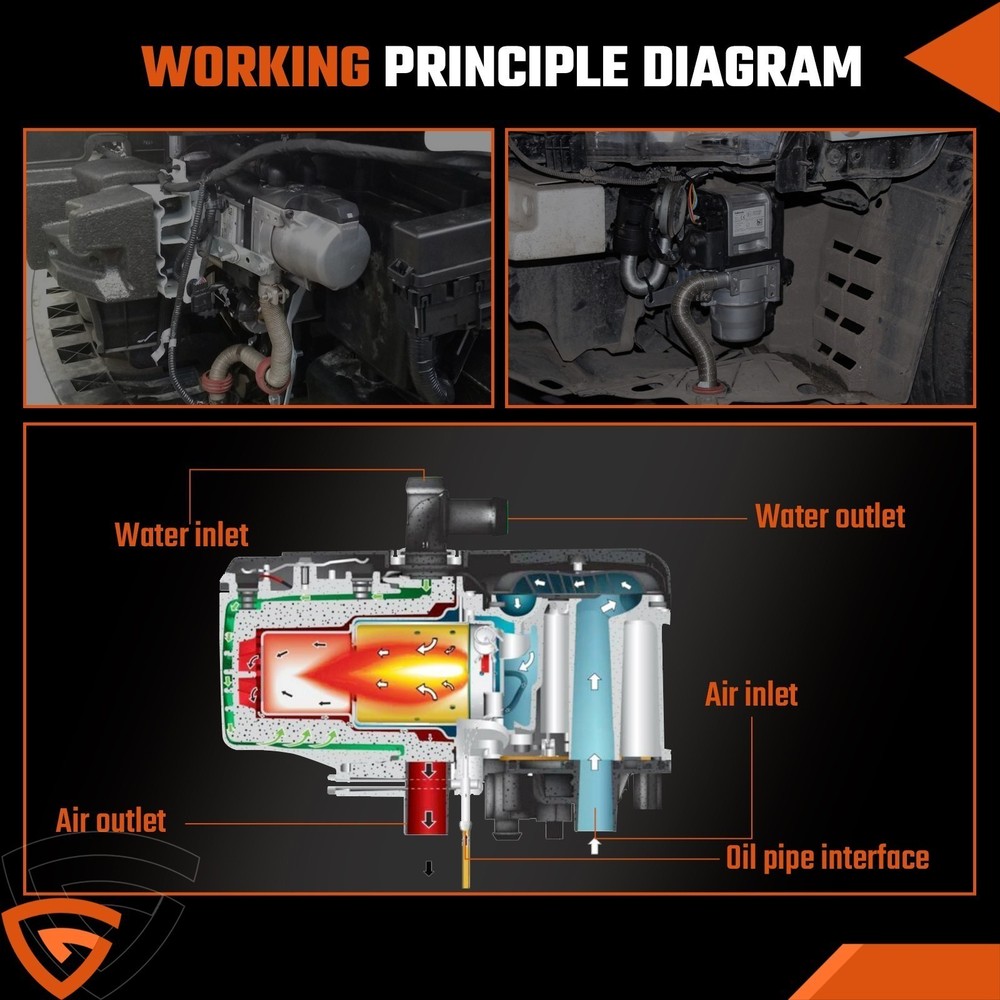 12V 6KW Diesel Water Heater Kits Pump Remote Control For Car Boat Campervans RV