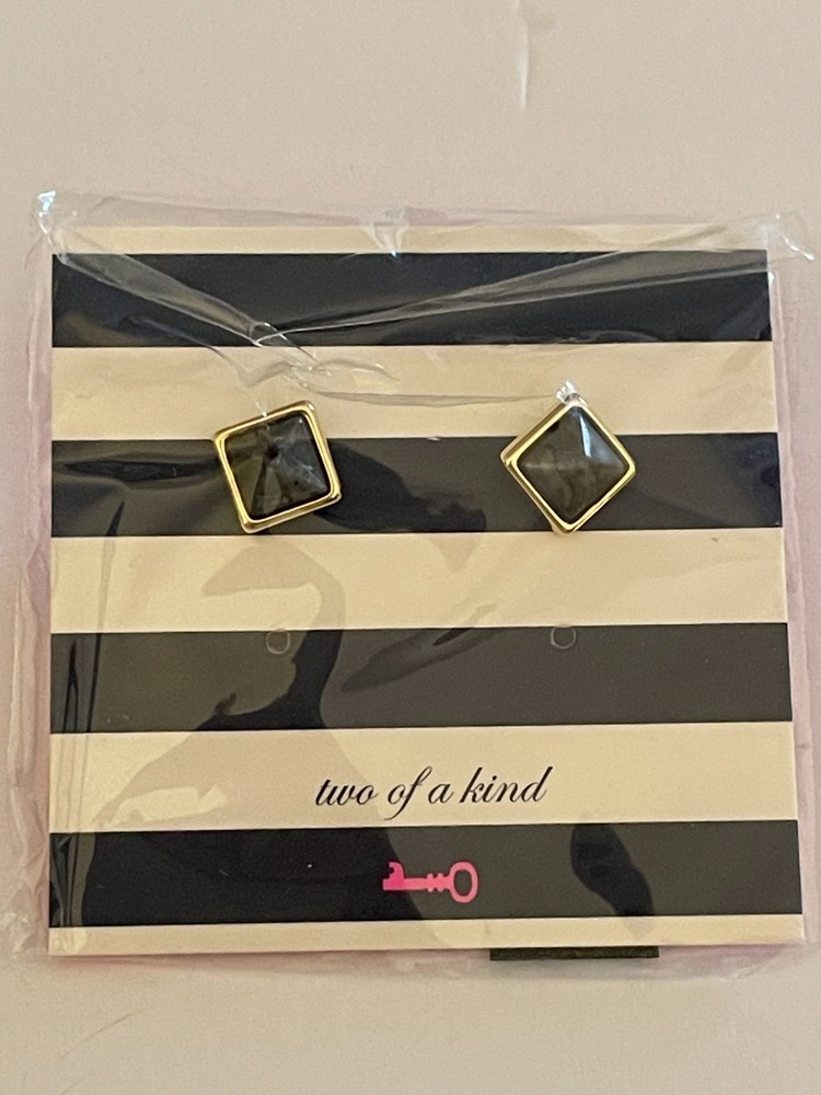 Tiny Square Stud Earrings Two Of A Kind Earrings