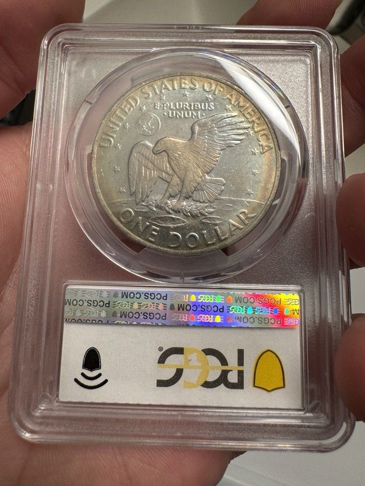 1972 $1 Type 1 Ike Dollar MS64 PCGS Gold Shield Toned