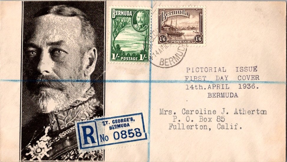 Bermuda Scott 113 Typewritten Address.