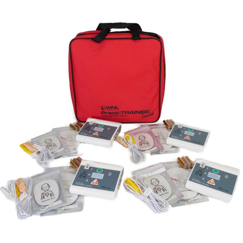 4 Practi-trainer AED trainers - Small and Easy to use