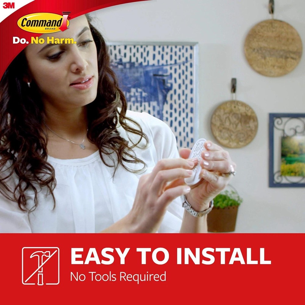 Command Medium Designer Hooks, 2 Hooks and 4 Command Strips, Damage-free Han...