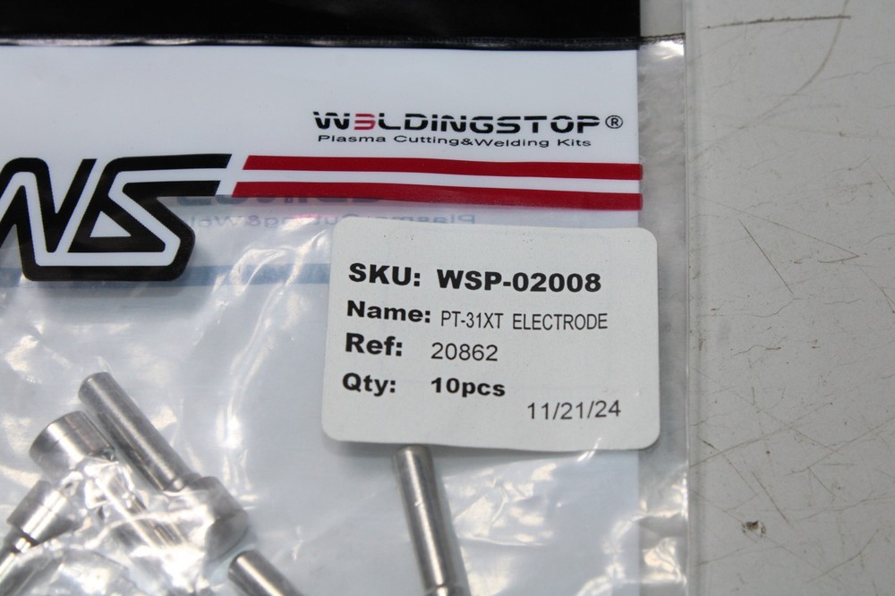Plasma Cutting Torch Electrodes PT-31XT Pkg10 Welding Stop