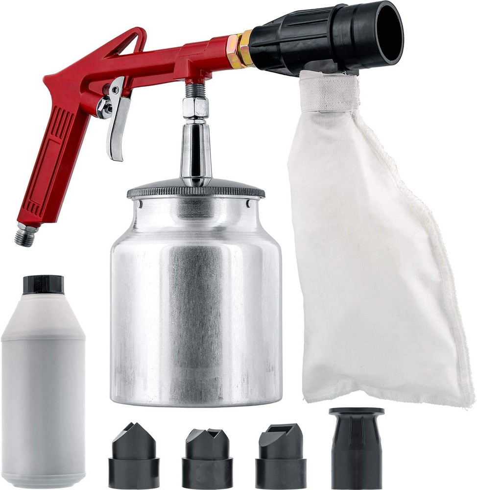 Sand Blaster Gun Kit with Recovery System, Air Compressor Sandblaster Tool, Abra