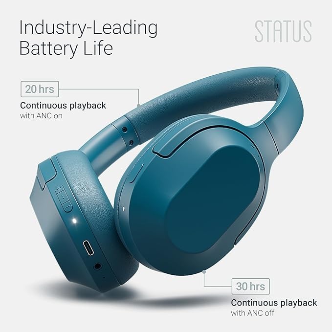 Status Core ANC Active Noise Cancelling Wireless Bluetooth Headphones – Over-Ear