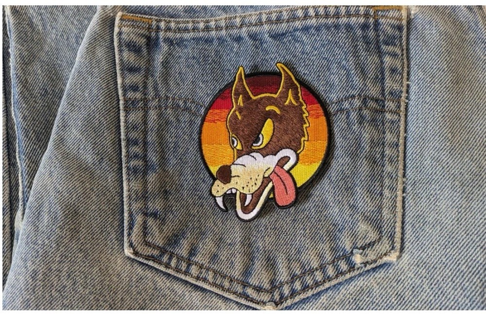 Jerry Garcia Patch -Wolf guitar emblem