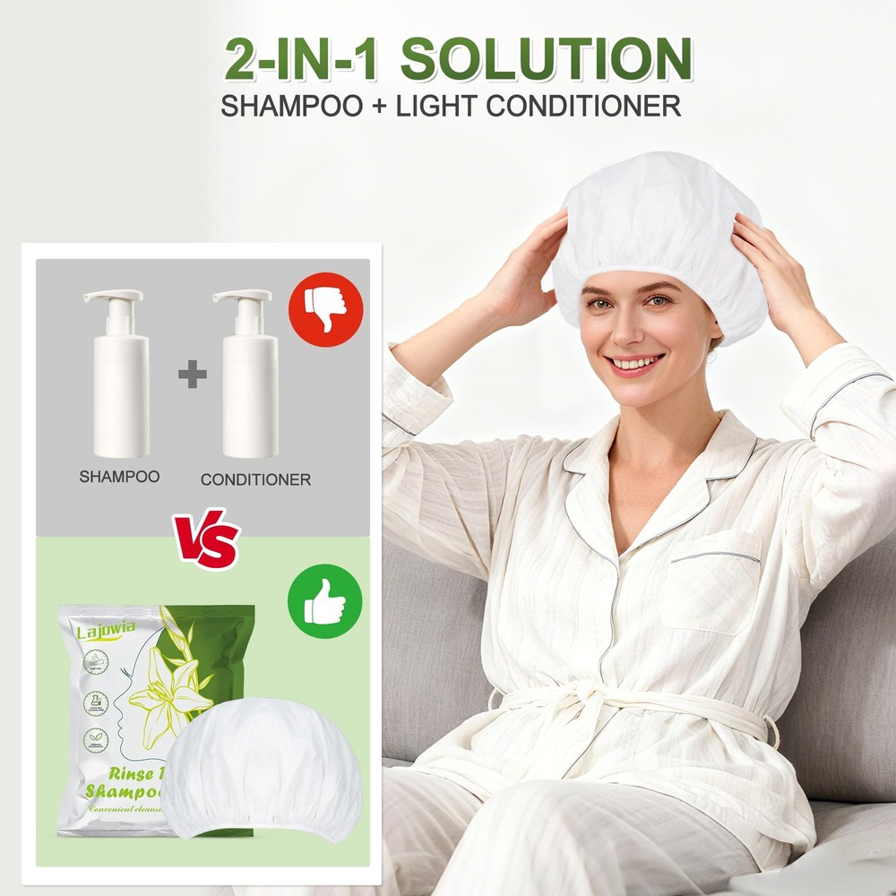 10 pack Shampoo Caps No Need Rinse