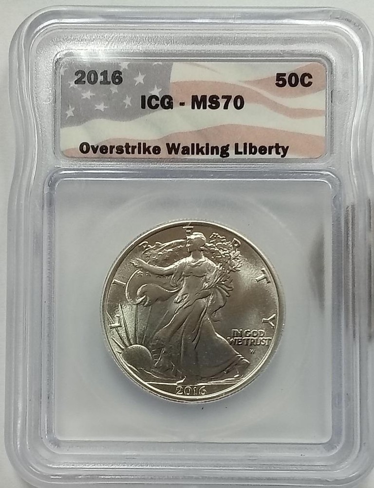 "2016 W" ICG MS 70 Daniel Carr Overstruck Silver Walking Liberty Design, MS70