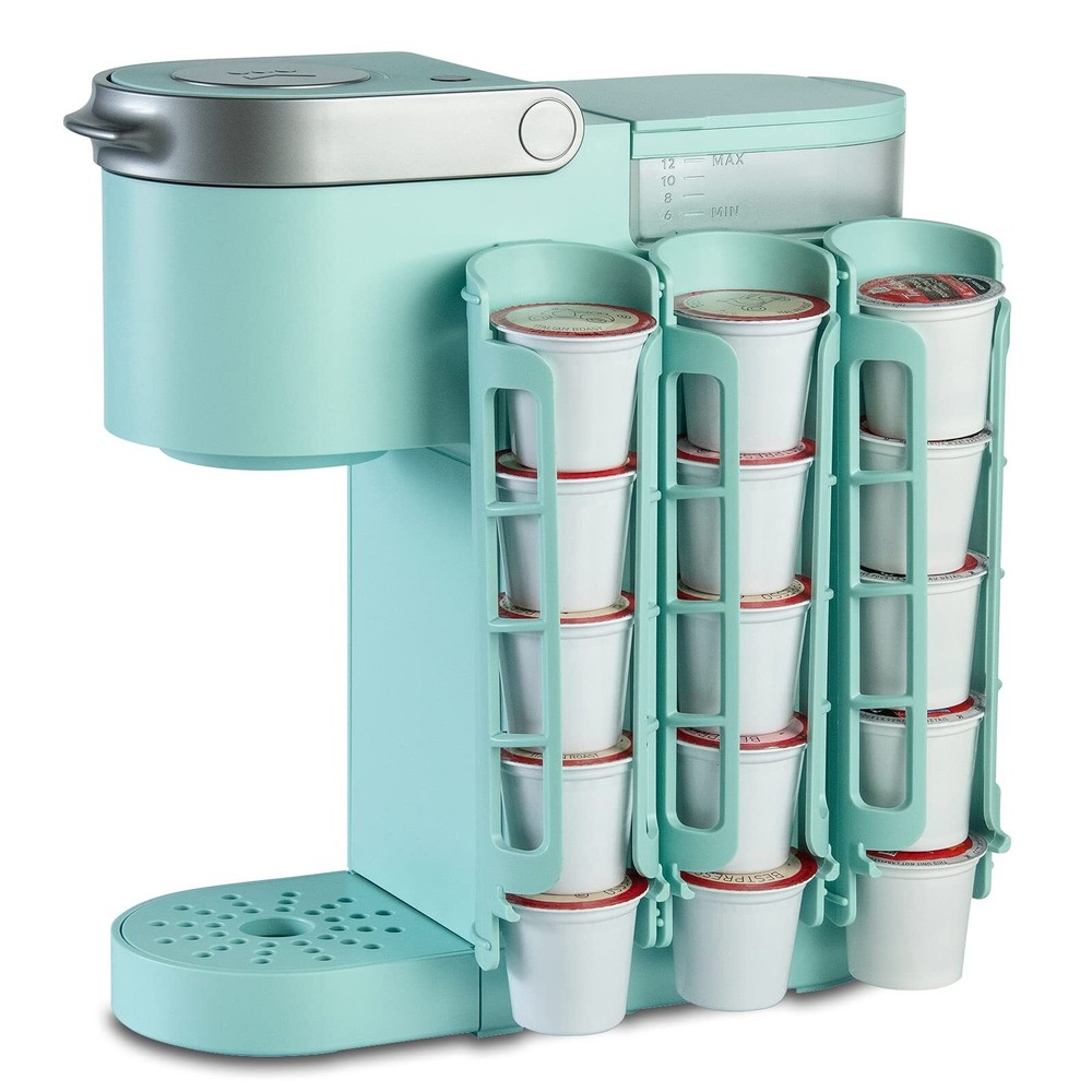 Oasis Blue K Cup Holder 3 Rows/15 K Cups Side Mount Wall Mount Storage