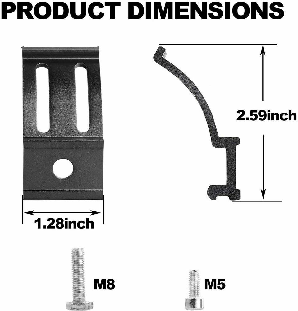 2Pcs Mount Bracket LED Work Light Bar Cube Pods Base Mounting Holder Universal
