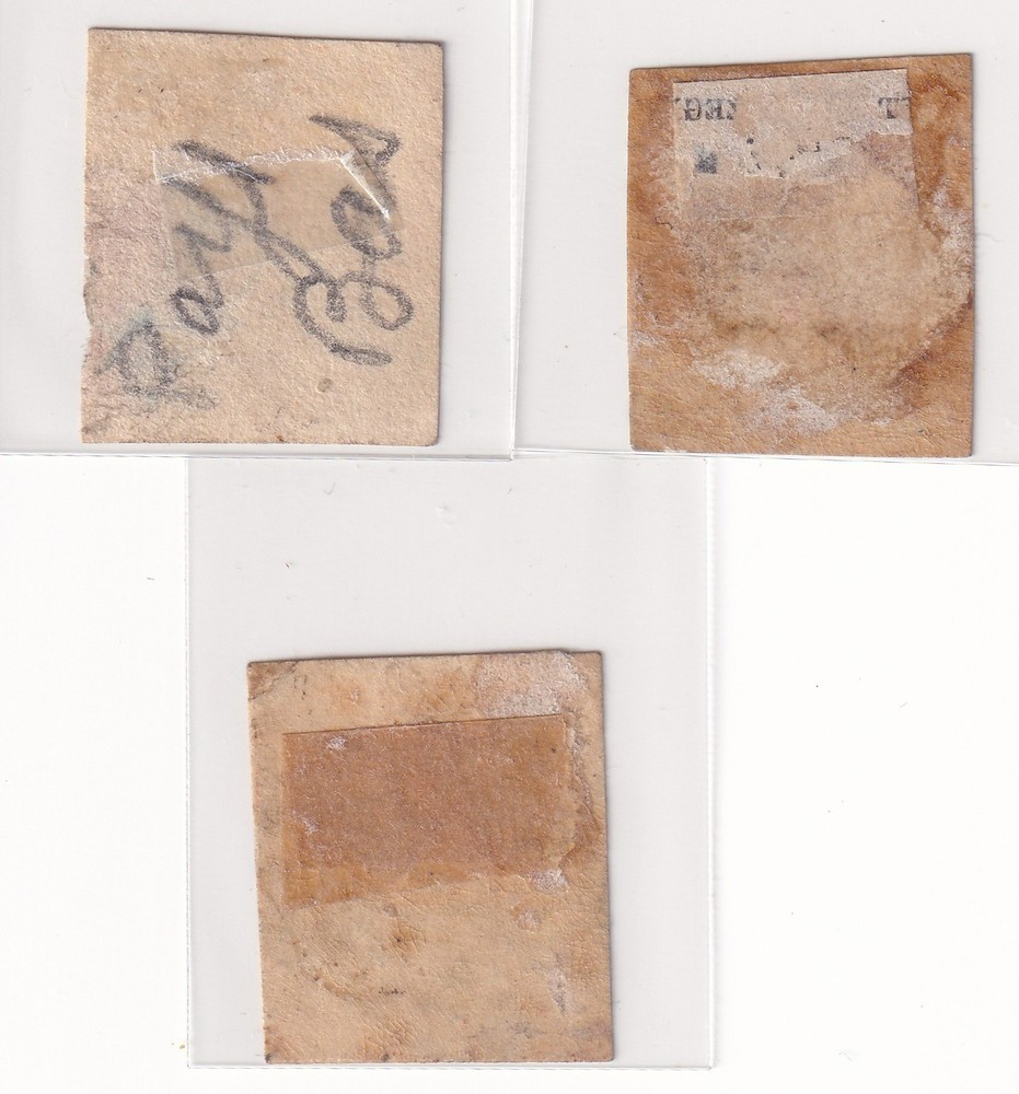 Netherlands 1852 Scott 1-3 Complete First Issue King William III Imperf Used