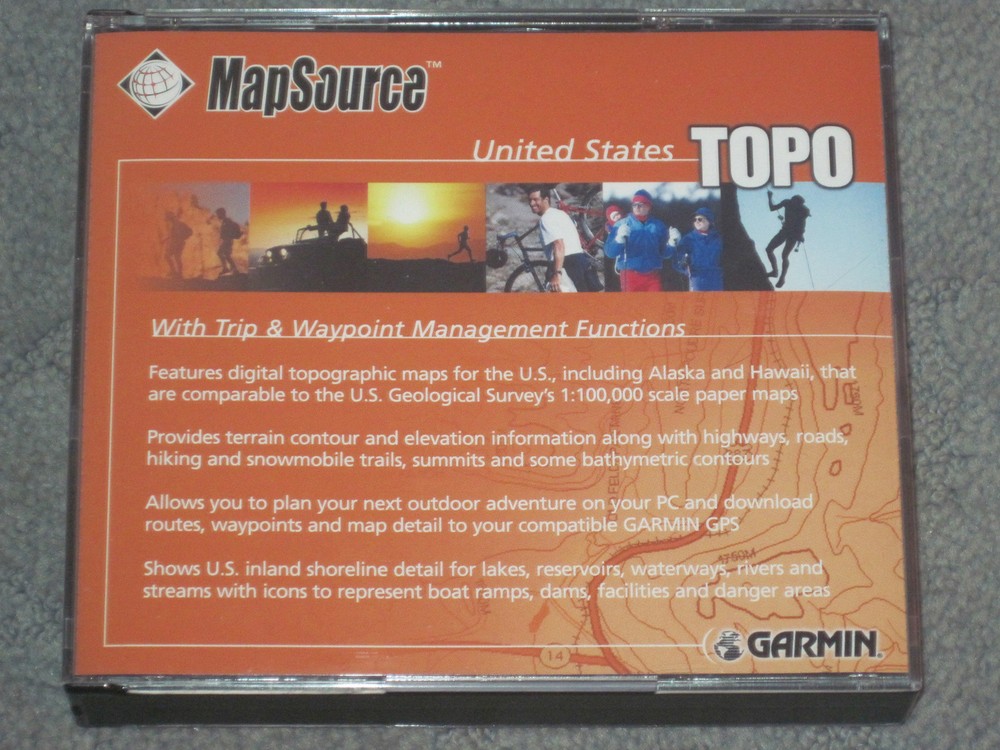Garmin MapSource US Topo CDs Version 3 includes Trip & waypoint management