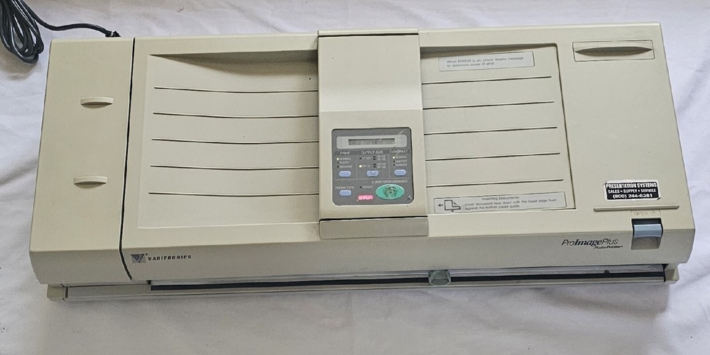 VARITRONICS PROIMAGEPLUS PLUS POSTER PRINTER FULLY FUNCTIONAL SEE PICTURES(USED)