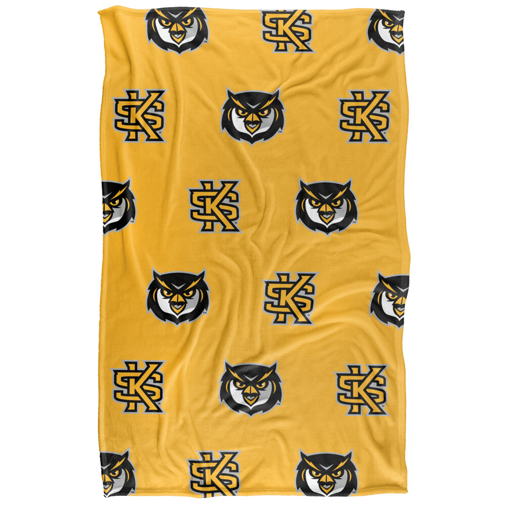 Kennesaw State University Logo Pattern Silky Touch Super Soft Throw Blanket