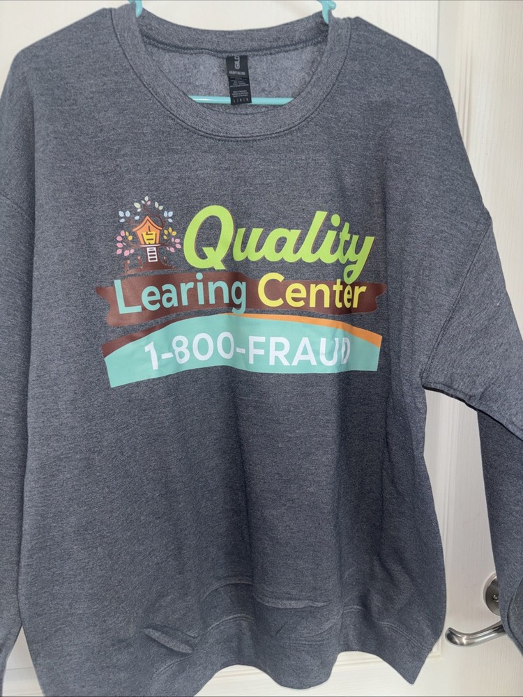 Quality Learing Center Unisex Sweatshirt New Large