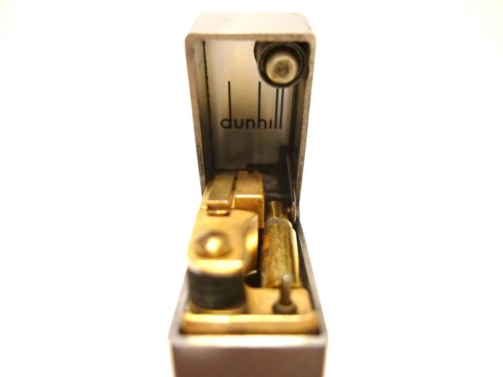 Overhauled Dunhill Rollagas lighter Silver Gold with box