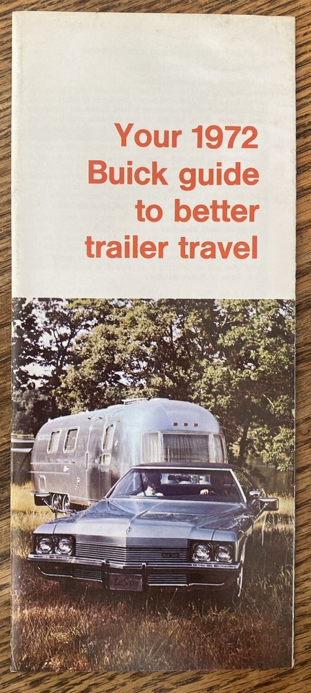 1972 Buick Trailer Guide Foldout Sales Brochure