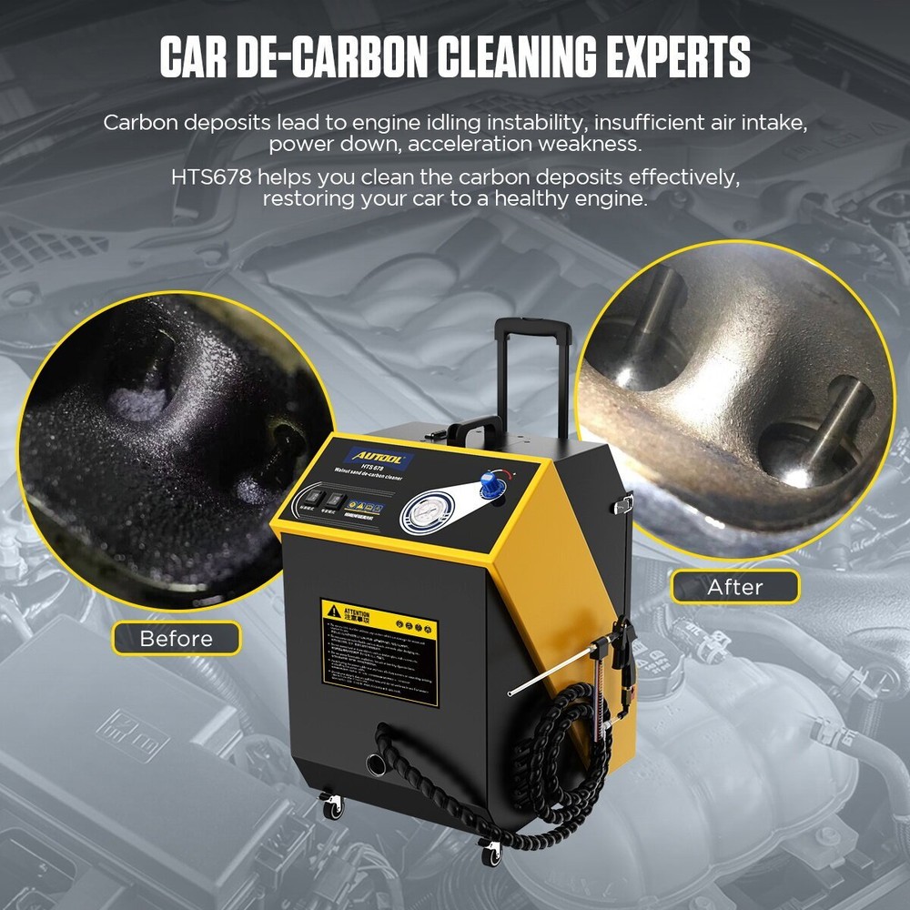 AUTOOL Engine Intake Valve Carbon Cleaner Walnut Sand Blaster Cleaning Machine